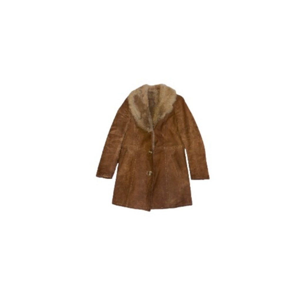 Vintage Sloan’s Brown Boho Suede Coat with Faux Fur Lining - Women’s Size 42